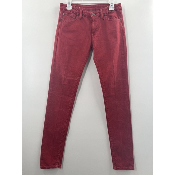 Ralph Lauren Denim & Supply Women’s Skinny Jeans Light Stretch Red Size 28 - Picture 12 of 12